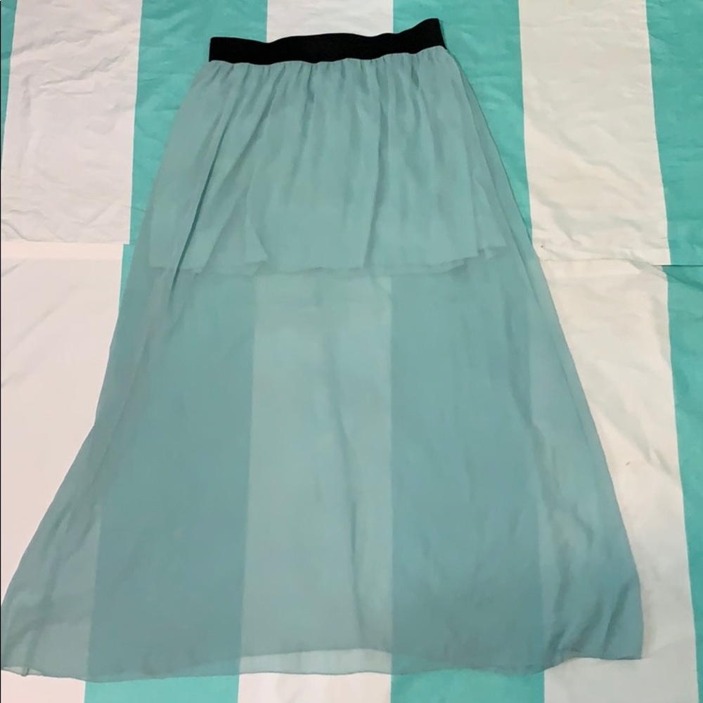 Mesh teal skirt